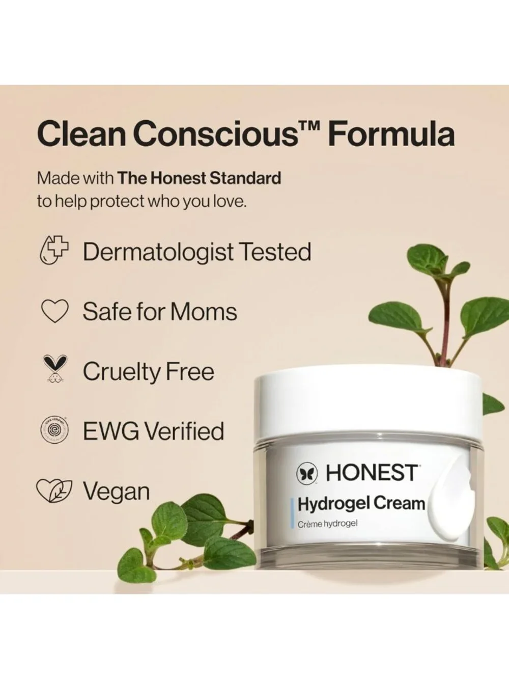 Hydrogel Cream for Sensitive Skin, Fragrance-Free Moisturizer, 1.7 fl oz